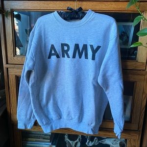 ARMY crewneck sweater - gray and black